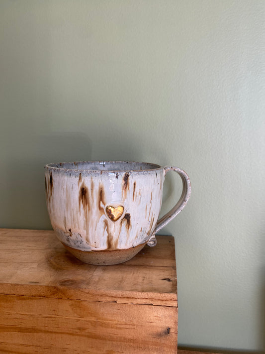 Gold heart cup